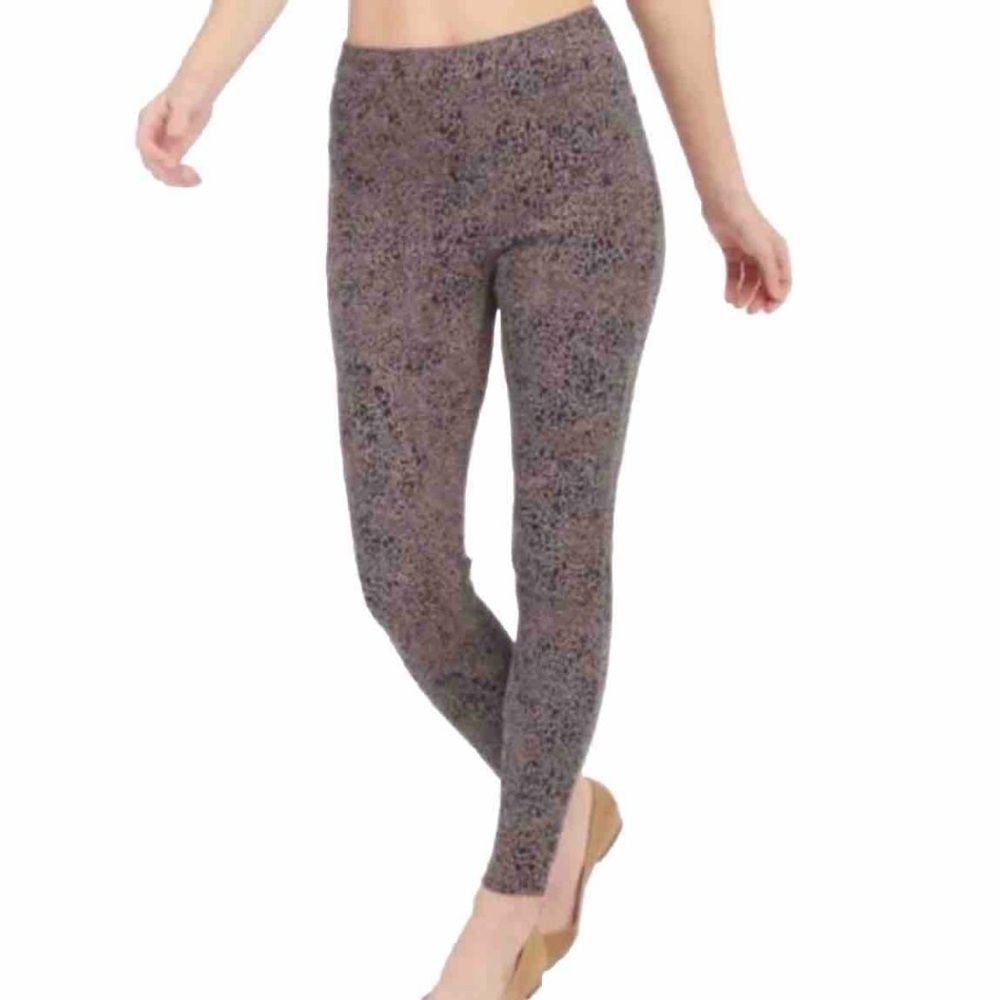 SPANX Ankle Jean-ish Leggings Women’s Brown Desert Dot Size XS